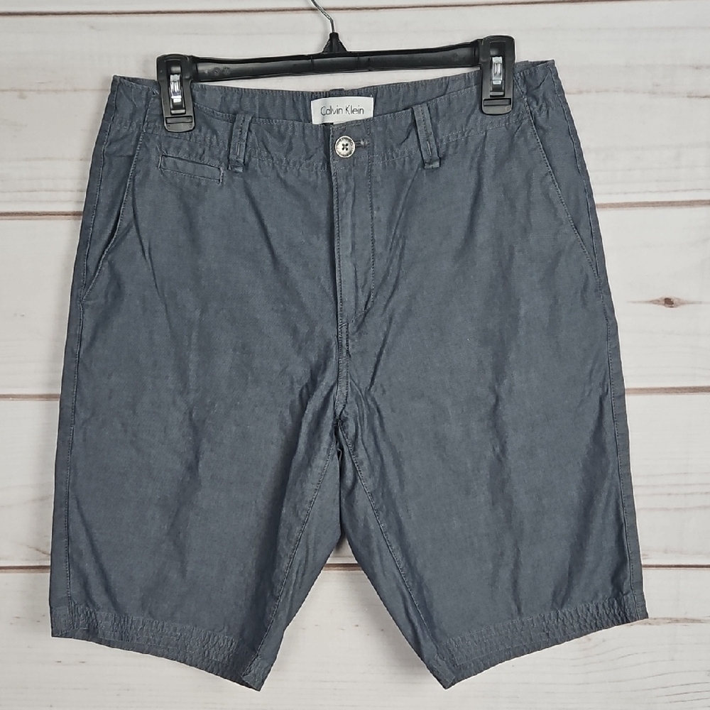 Calvin Klein Blue Flat Front Shorts - Size 30